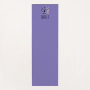 Initial-Aquarelllavene für Monogramm-Blume Yogamatte