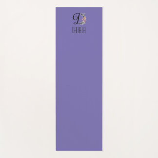Initial-Aquarelllavene für Monogramm-Blume Yogamatte