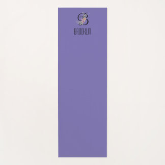 Initial-Aquarelllavene für Monogramm-Blume Yogamatte