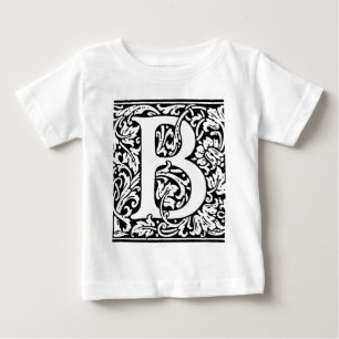 Initial B Monogramm. Muster für benutzerdefinierte Baby T-shirt