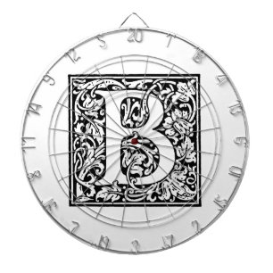 Initial B Monogramm. Muster für benutzerdefinierte Dartscheibe