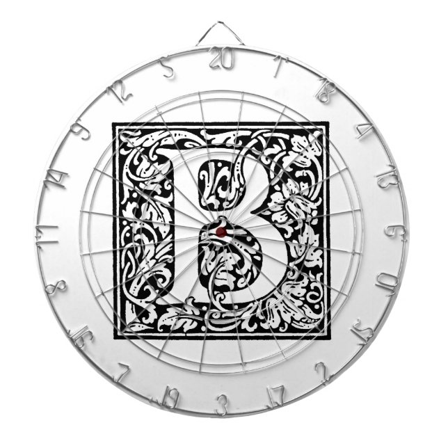 Initial B Monogramm. Muster für benutzerdefinierte Dartscheibe (vorne)