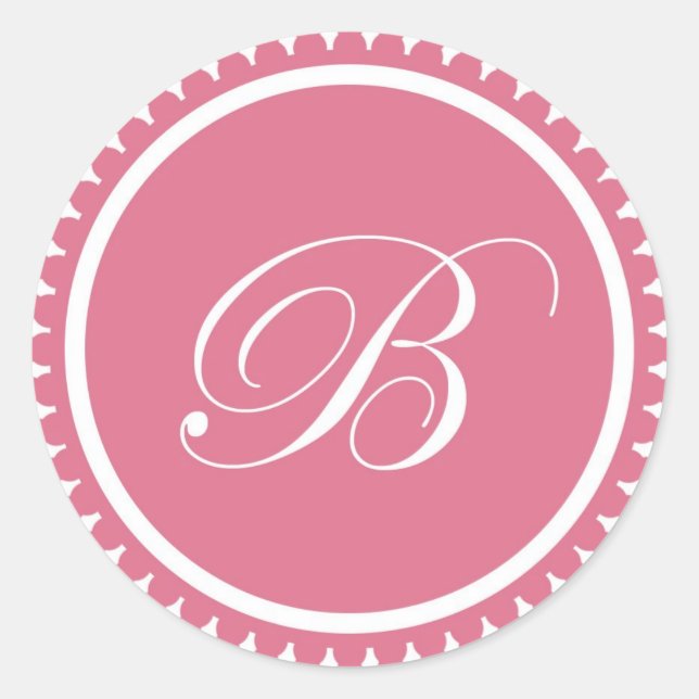 Initial-B-Prinzessin-Siegel-Gastgeschenk Runder Aufkleber (Vorderseite)
