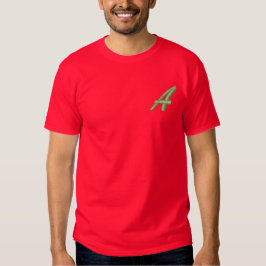 Initial bestickte Letter A Monogram Besticktes T-Shirt