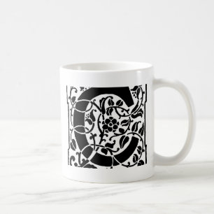 Initial C Monogramm. Maßgeschneidertes Muster für Kaffeetasse