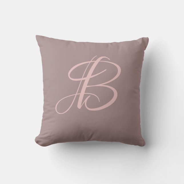 Initial Custom Letter B Monogram Kissen (Vorderseite)
