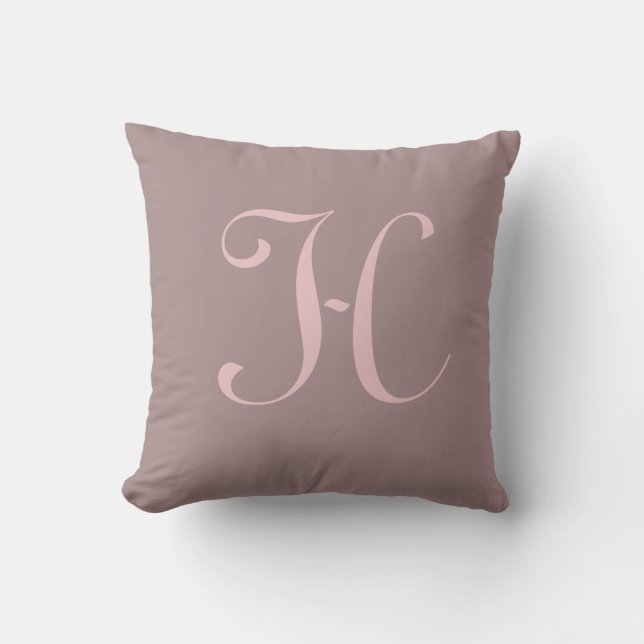 Initial Custom Letter H Monogram Kissen (Vorderseite)