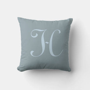 Initial Custom Letter H Monogram Kissen