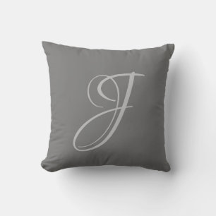 Initial Custom Letter J Monogram Kissen