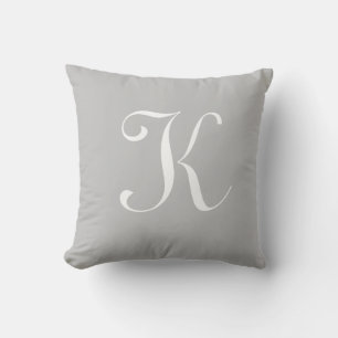 Initial Custom Letter K Monogram Kissen