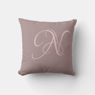 Initial Custom Letter N Monogram Kissen