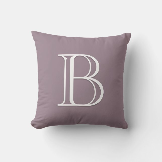 Initial der lila Personalisierten Letter-Monogramm Kissen (Vorderseite)