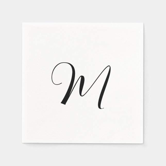 Initial der Minimalistischen Monogramm Serviette (Vorderseite)