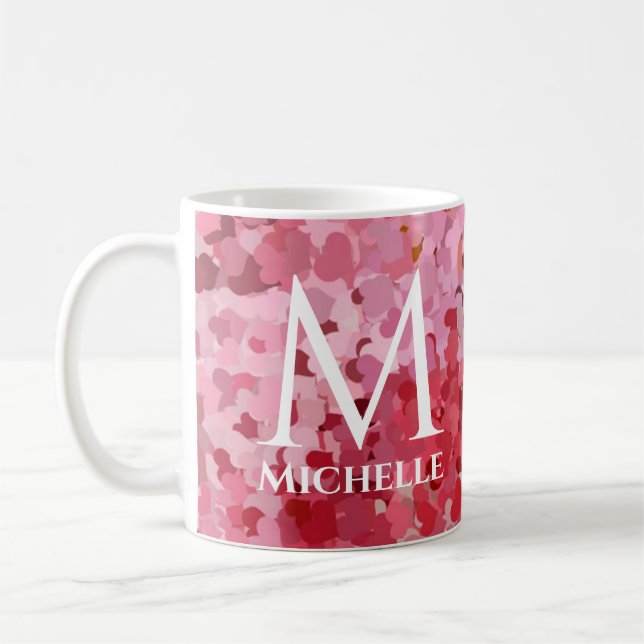 Initial des Monogramms für die Vorlage eines benut Kaffeetasse (Links)