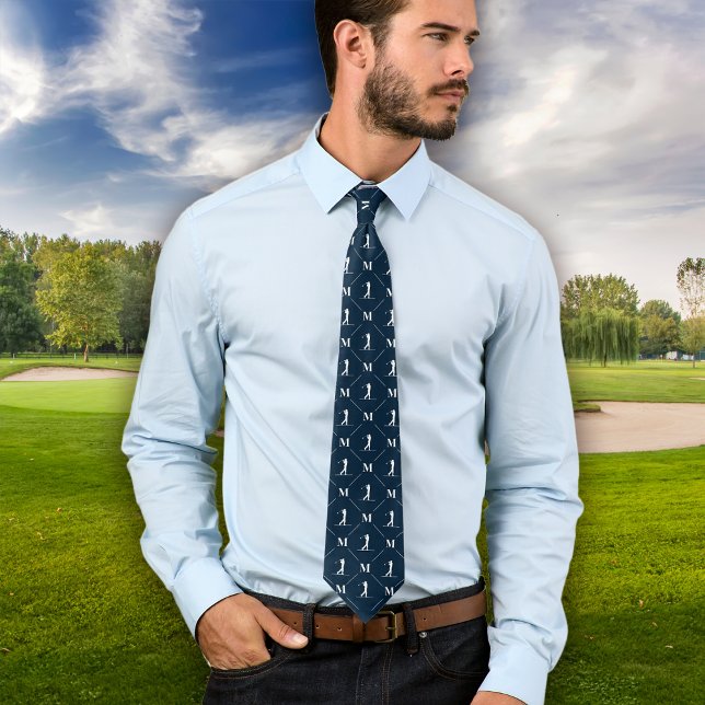 Initial-Designer-Muster für Golfer Monogram Krawatte (Von Creator hochgeladen)