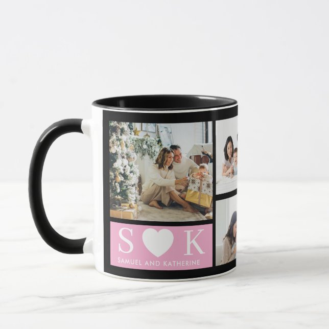 Initial EDITABLE Sweetheart Photos Valentine's Tasse (Links)