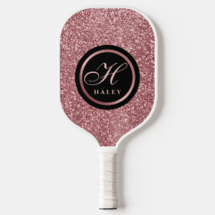Initial: Elegant extravagant Gold Glitzer Effect M Pickleball Schläger