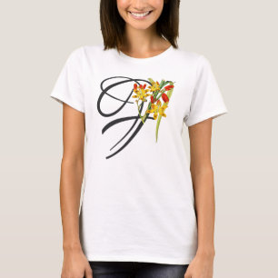 Initial F, T - Shirt Vintag Falling Stars