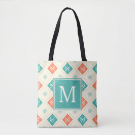 Initial für das stylische Nordic Pattern Monogramm Tasche