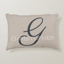 Initial G Neutral Tan Taupe Personalisierter Name