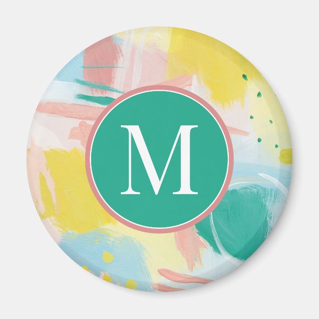 Initial hinzufügen | ABSTRAKT Magnet (Vorne)