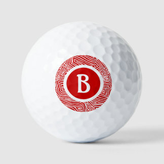 Initial in Red Golfball