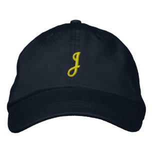 Initial "J" Designer Cap Bestickte Kappe
