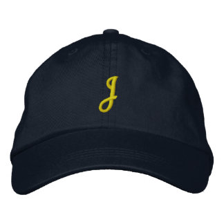 Initial "J" Designer Cap Bestickte Kappe
