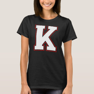 Initial K Monogram K Letter K Hauptstadt Alphabet T-Shirt