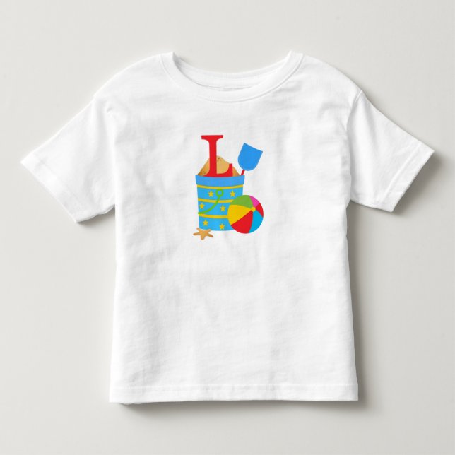 Initial L - Kleinkind Fine Jersey T - Shirt (Vorderseite)