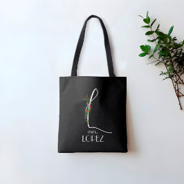 Initial L monogramm Aquarelllehrer Tasche