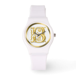 Initial Letter B Stilvolle Girly Designer Armbanduhr