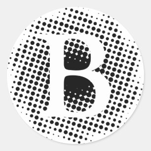 Initial Letter Custom Runder Aufkleber