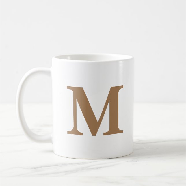 Initial Letter Gold Monogram Modern Kaffeetasse (Links)