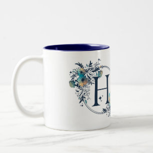 Initial - Letter H Zweifarbige Tasse