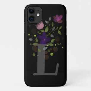 Initial Letter L Plus floral Design Case-Mate iPhone Hülle