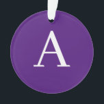 Initial Letter Monogram Modern Style Lila & blau Ornament<br><div class="desc">Möchten Sie ein Produkt mit den Initialen Ihres Namens besitzen? Es ist sehr einfach,  ästhetisch und attraktiv.</div>