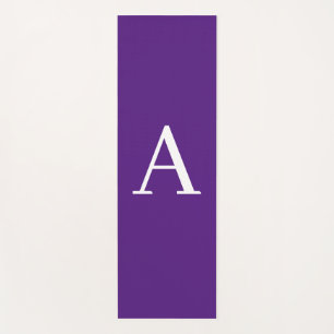 Initial Letter Monogram Modern Style Lila Blue Yogamatte