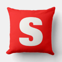 Initial Letter Monogram Modern Style Red White