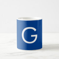 Initial Letter Monogram Modern Stylish Blue