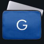 Initial Letter Monogram Modern Stylish Blue Laptopschutzhülle<br><div class="desc">Möchten Sie ein Produkt mit den Initialen Ihres Namens besitzen? Es ist sehr einfach,  ästhetisch und attraktiv.</div>