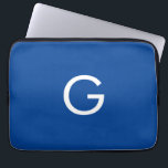Initial Letter Monogram Modern Stylish Blue Laptopschutzhülle<br><div class="desc">Möchten Sie ein Produkt mit den Initialen Ihres Namens besitzen? Es ist sehr einfach, ästhetisch und attraktiv.</div>
