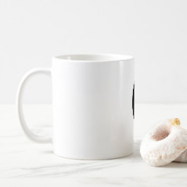 Initial Letter Monogram Moderne Style Coffee Tasse