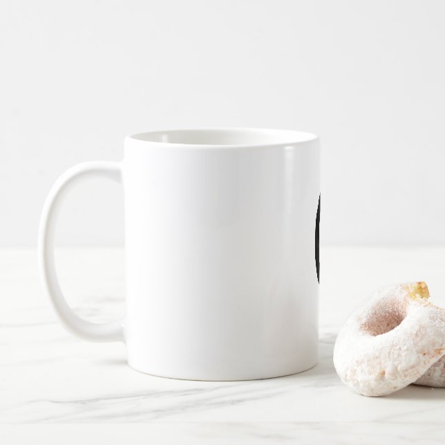 Initial Letter Monogram Moderne Style Coffee Tasse (Mit Donut)