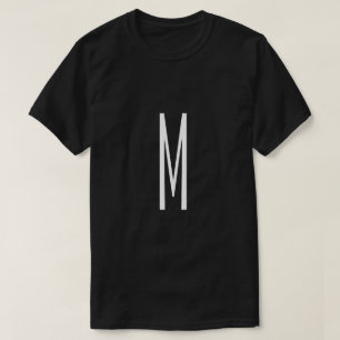 Initial Letter Monogram Modernes Style Black & Whi T-Shirt