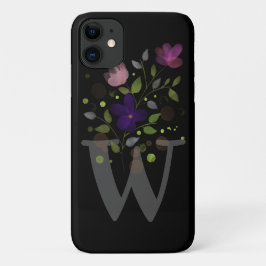 Initial Letter W Plus floral Design Case-Mate iPhone Hülle