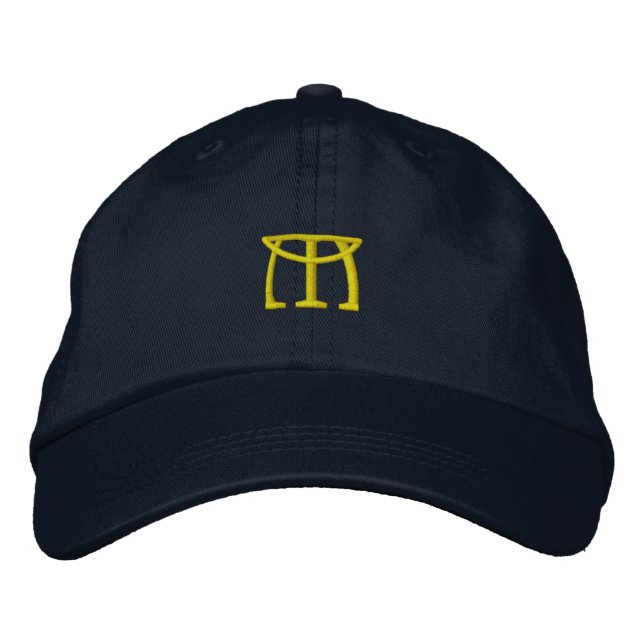 Initial "M" Designer Cap Bestickte Kappe (Vorderseite)