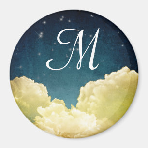 Initial Magnet "Celestial View Stars Monogram"