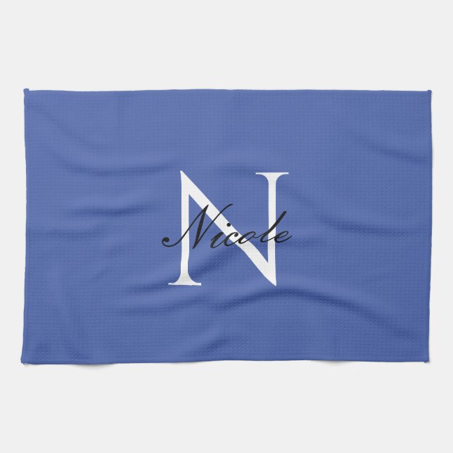 Initial Mit Monogramm handgeschriebener Eigenname  Geschirrtuch (Horizontal)