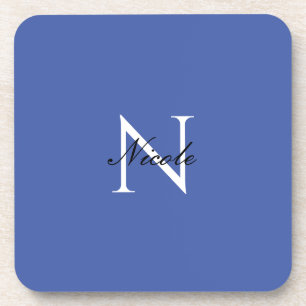 Initial Mit Monogramm handgeschriebener Eigenname Getränkeuntersetzer